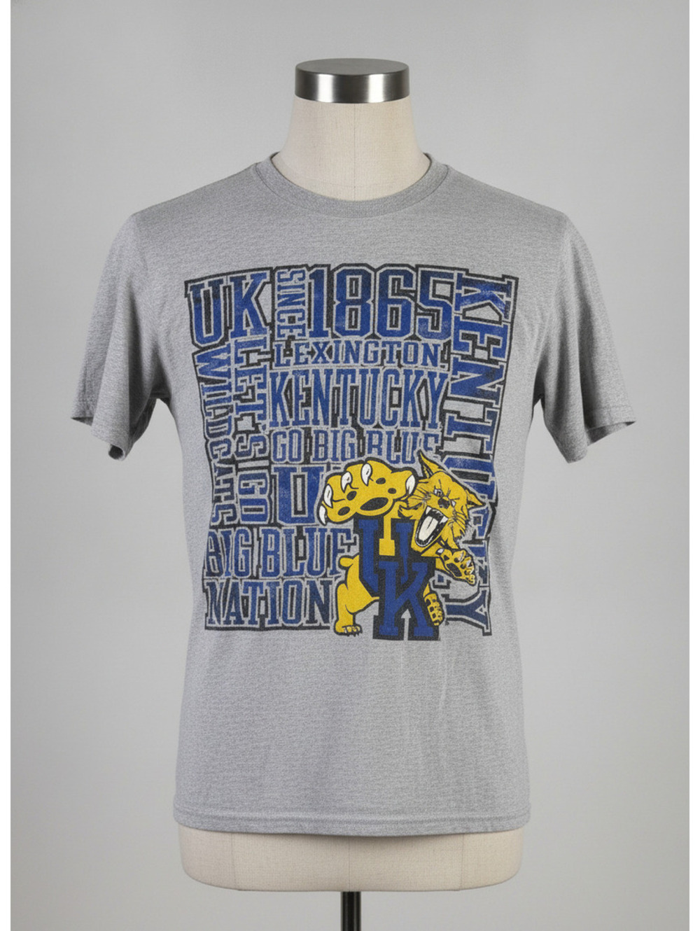 Russell Athletic University of Kentucky Wildcats Grey Graphic T-Shirt Size S